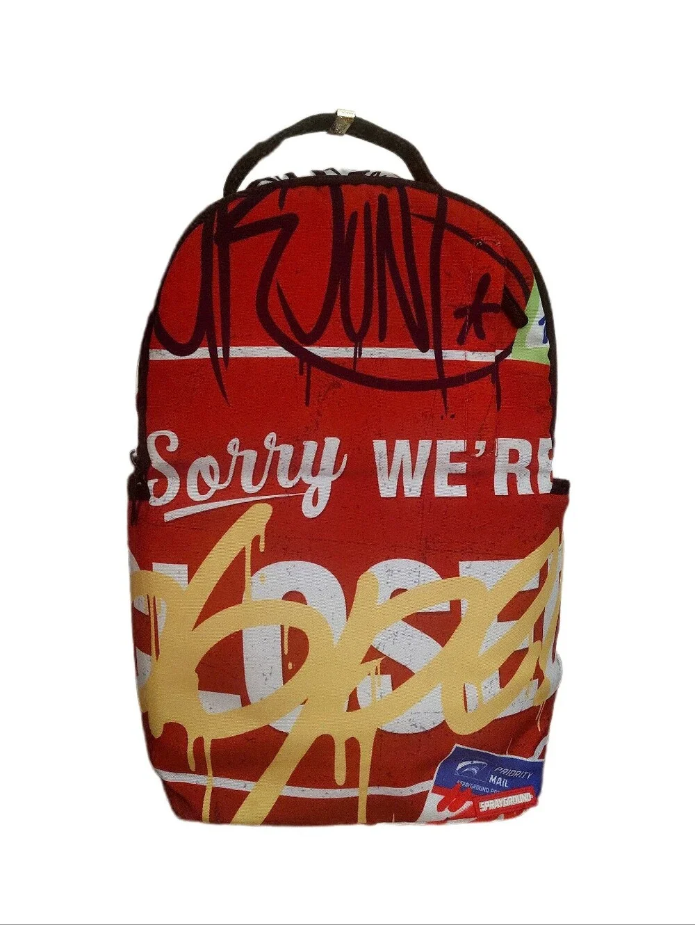 Sprayground I Don't Care DLXR Sorry We're Closed Priority Mail Backpack